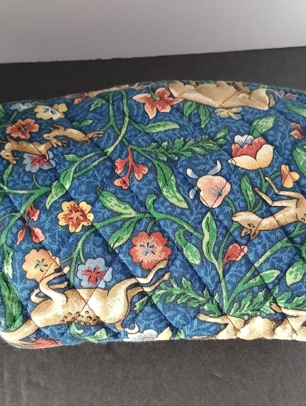 Vintage Vera Bradley quilted bag retired blue Animal Kingdom safar Backpack - Picture 9 of 9